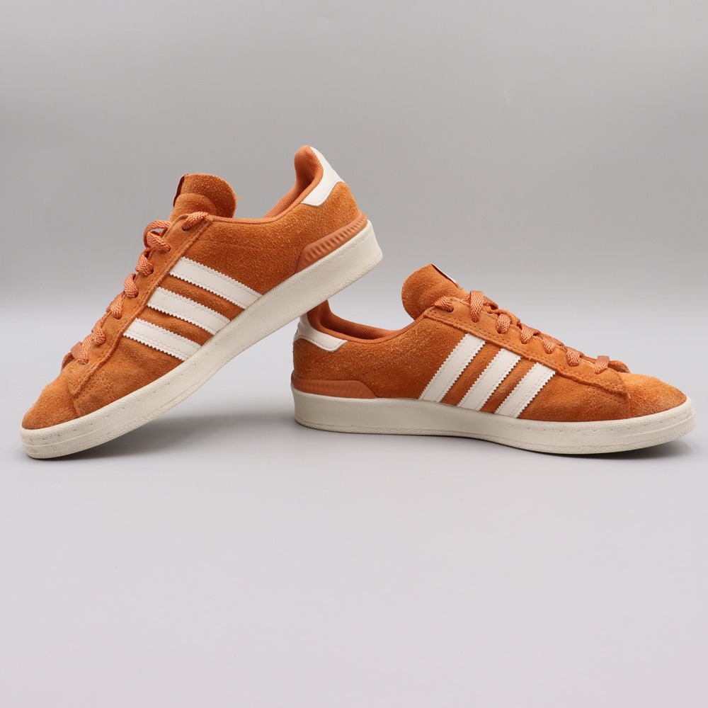 Adidas Campus ADV Mens Size 7.5 US Orange White Suede Retro Casual Shoes EE6145 - Picture 4 of 8